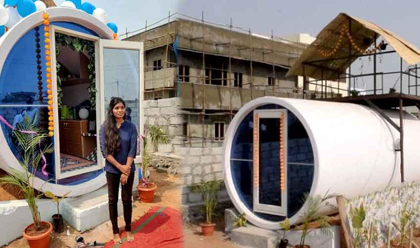  Sewage Pipe से घर! 23 साल की ये भारतीय लड़की कर रही है सबसे सस्ते घरों का निर्माण।